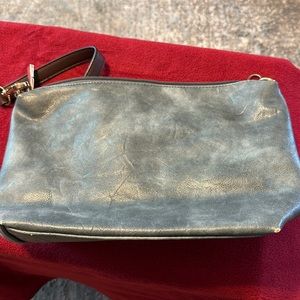 Slate blue crossbody purse